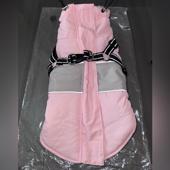 Pink and Gray Dog Jacket - Picture 3 of 5